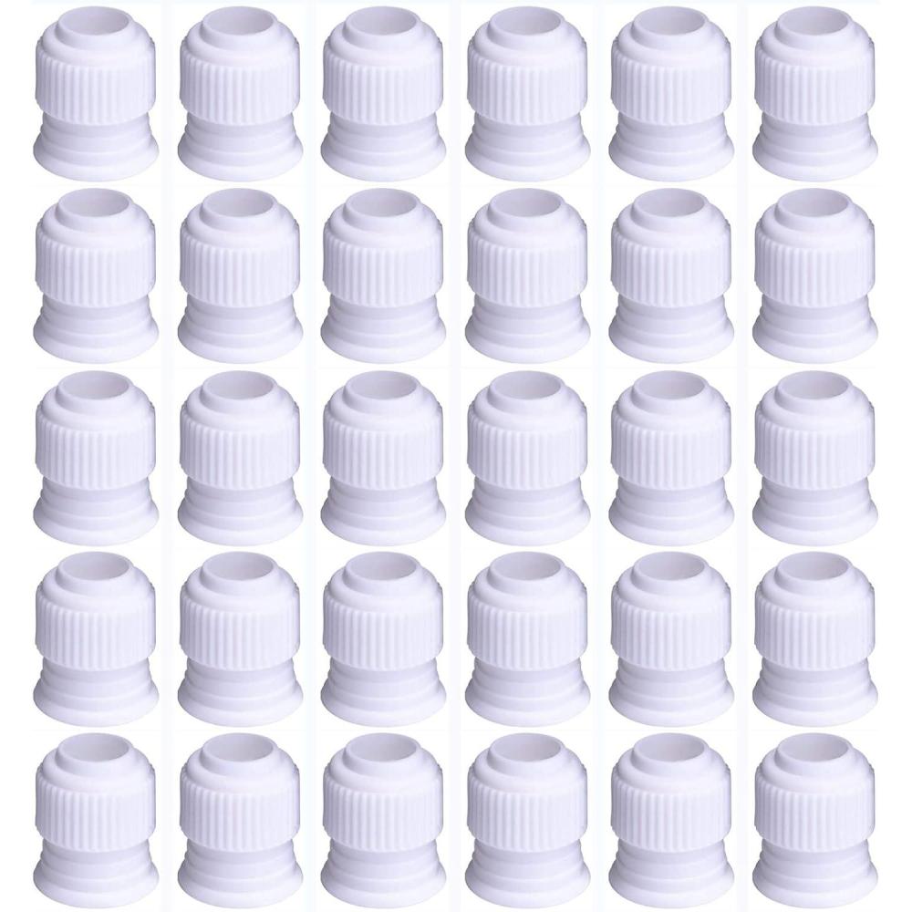 imageShappy 12 Pieces Coupler Piping Bag Plastic Standard Couplers Cake Decorating Pipe Tip for Frosting Icing Nozzles 12 x 1 Inch30