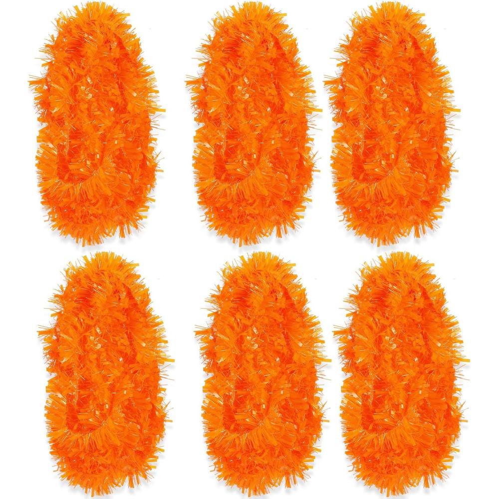 imageShappy 885 ft 6 Rolls Halloween Tinsel Garland Decor Glitter Metallic Twist Garland Wedding Summer Luau Birthday Party Indoor Outdoor Hanging Home DecorBlackOrange