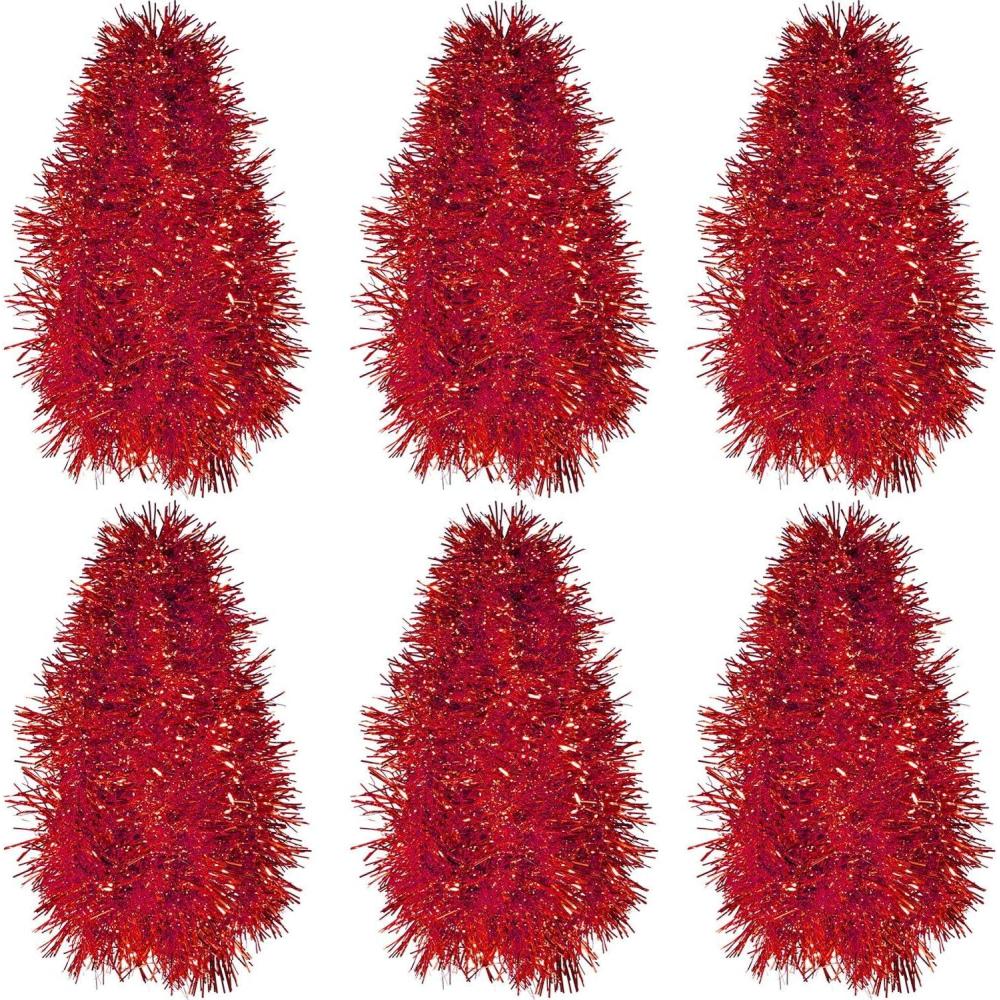 imageShappy 885 ft 6 Rolls Halloween Tinsel Garland Decor Glitter Metallic Twist Garland Wedding Summer Luau Birthday Party Indoor Outdoor Hanging Home DecorBlackRed