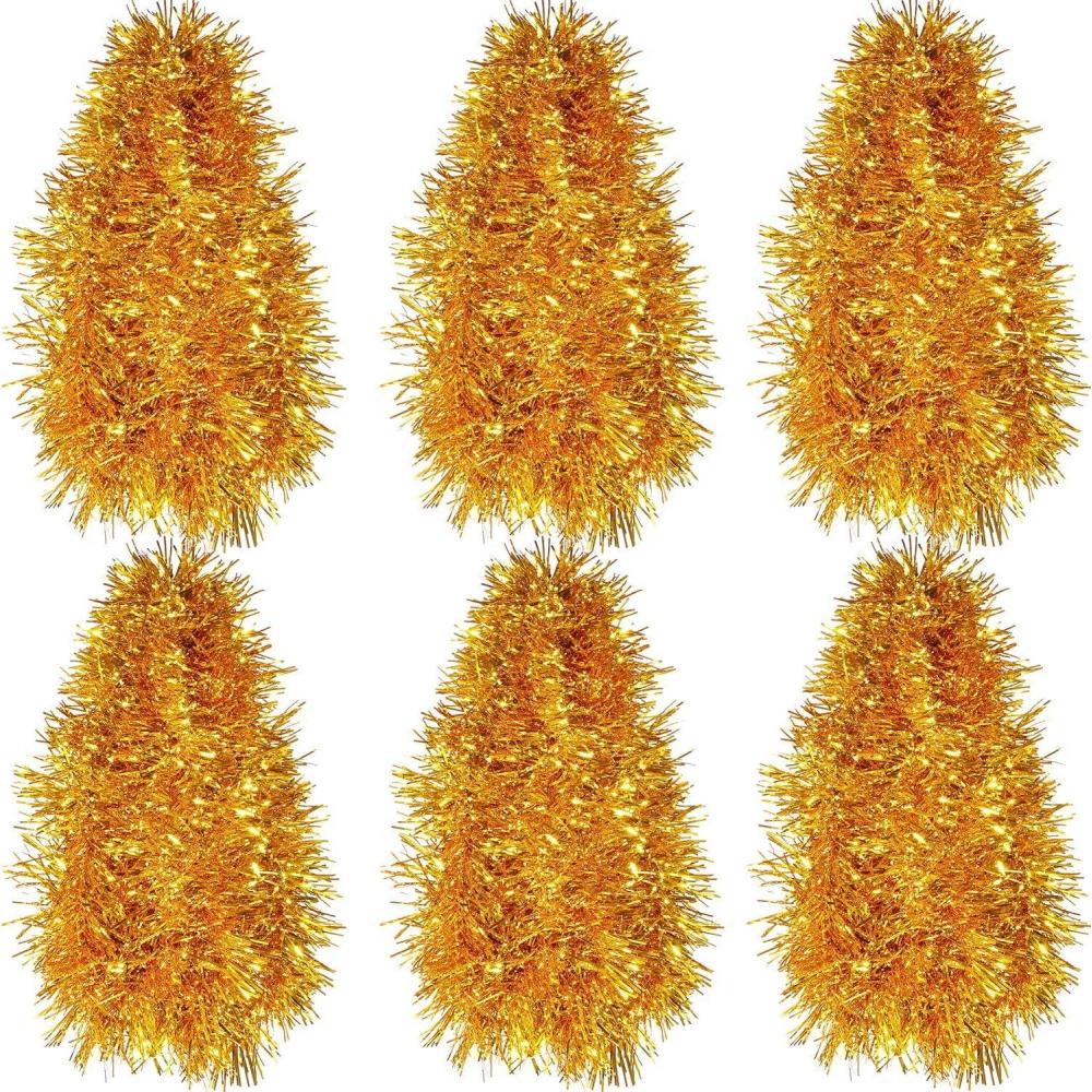 imageShappy 885 ft 6 Rolls Halloween Tinsel Garland Decor Glitter Metallic Twist Garland Wedding Summer Luau Birthday Party Indoor Outdoor Hanging Home DecorBlackGold