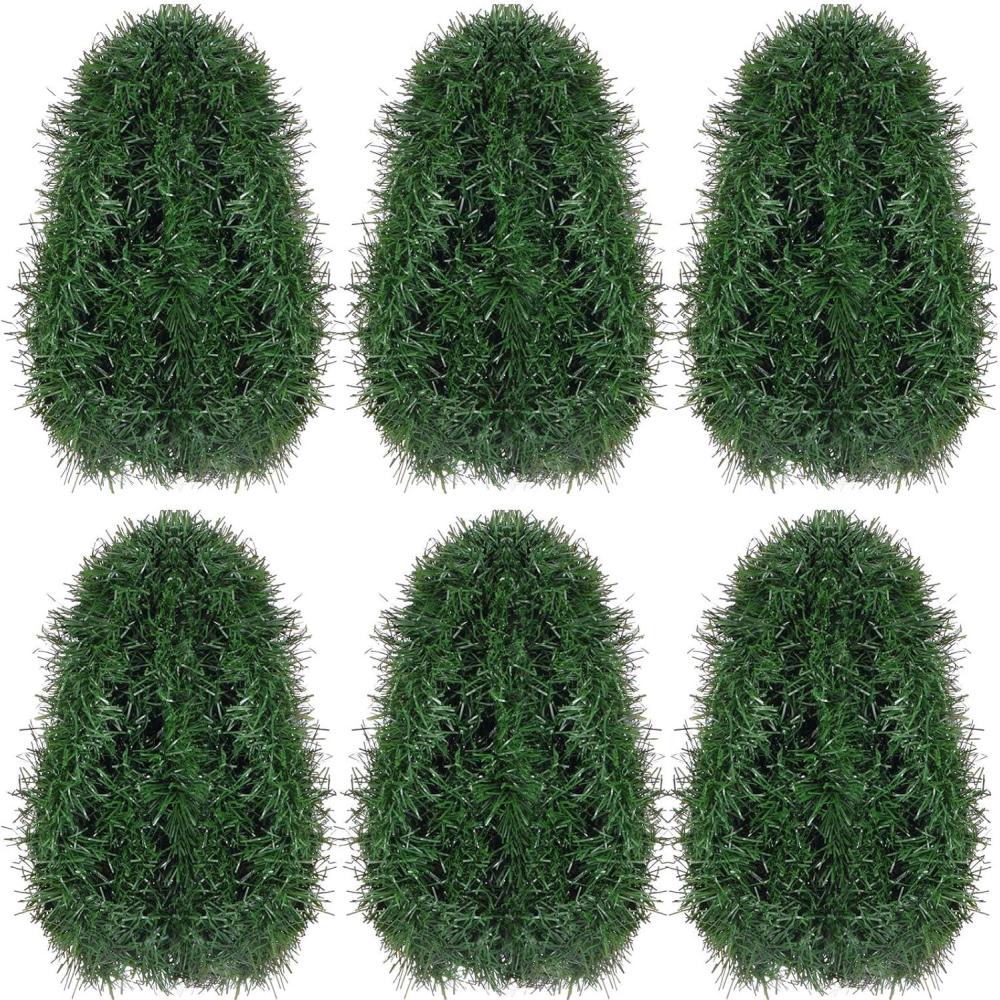 imageShappy 885 ft 6 Rolls Halloween Tinsel Garland Decor Glitter Metallic Twist Garland Wedding Summer Luau Birthday Party Indoor Outdoor Hanging Home DecorBlackMatte Green