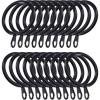 imageShappy 20 Pack Metal Black Curtain Rings 12 inch Metal Hanging Rings for Curtains and Rods Drape Sliding Eyelet Rings Internal Diameter
