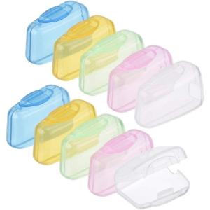 Shappy 10 Pcs Toothbrush Covers Portable Toothbrush Head Protector Case Brush Pod Cap Case Protective Plastic Clip for Travel Camping Bathroom Household Home School Outdoor(Style A)