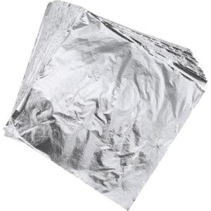 Shappy 100 Pieces Silver Leaf Sheets Imitation Copper Leaf Foil Sheets for Gilding Crafting, Furniture Decoration, Painting, Crafts, 5.5 by 5.5 Inches(Silver)