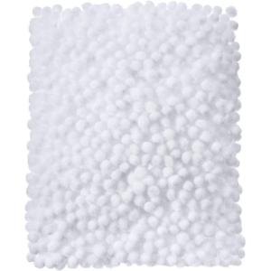 Shappy 2000 Pieces 0.8 cm Pom Poms for Craft Making Mini Tiny Small Christmas Pompom Balls Assorted Color Elastic Arts Pompoms for Hobby Supplies Creative DIY Craft Material Decoration (Mixed Color)(White)