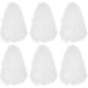 Shappy 88.5 ft 6 Rolls Halloween Tinsel Garland Decor Glitter Metallic Twist Garland Wedding Summer Luau Birthday Party Indoor Outdoor Hanging Home Decor(Black)(Reflective White)
