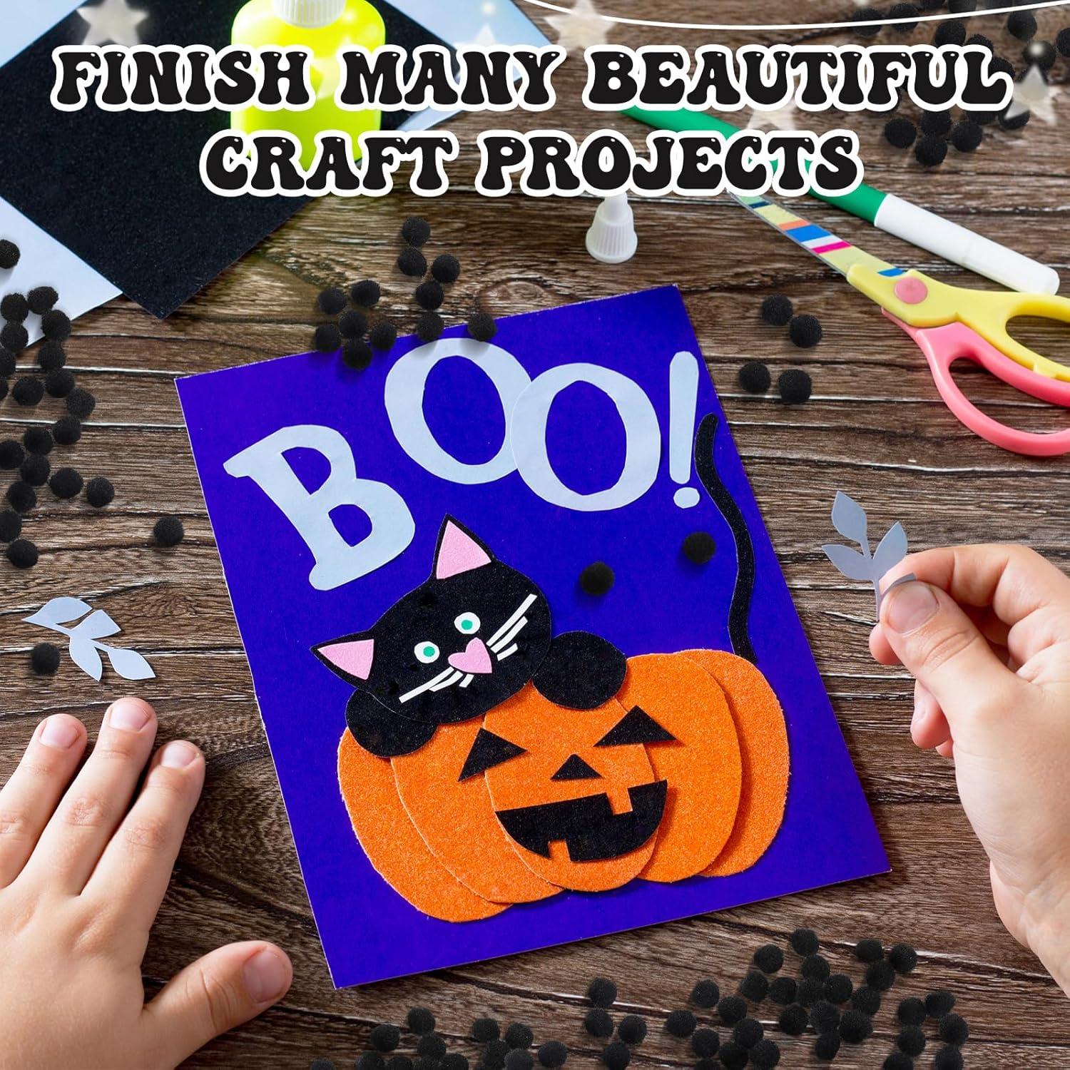 imageShappy 2000 Pieces 6 mm Pom Poms Christmas for Craft Making Christmas Holiday Costume Pom Balls Hobby Supplies and DIY Creative Crafts DecorationsBlack