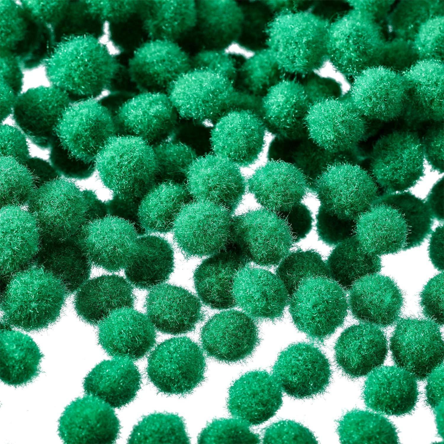 imageShappy 2000 Pieces 6 mm Pom Poms Christmas for Craft Making Christmas Holiday Costume Pom Balls Hobby Supplies and DIY Creative Crafts DecorationsGreen