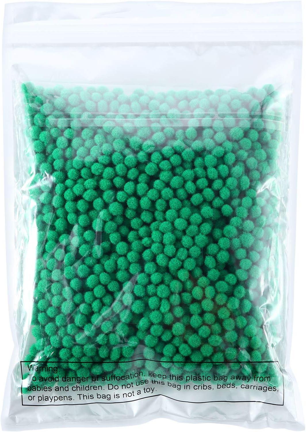 imageShappy 2000 Pieces 6 mm Pom Poms Christmas for Craft Making Christmas Holiday Costume Pom Balls Hobby Supplies and DIY Creative Crafts DecorationsGreen
