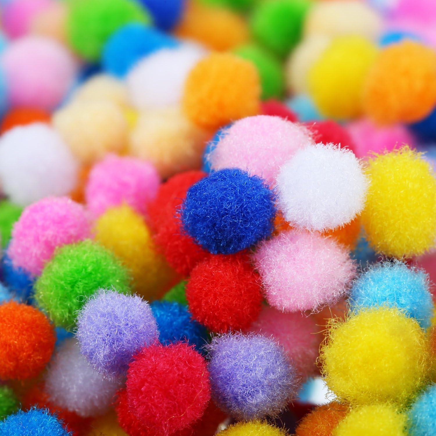 imageShappy 2000 Pieces 6 mm Pom Poms Christmas for Craft Making Christmas Holiday Costume Pom Balls Hobby Supplies and DIY Creative Crafts DecorationsMulticolored