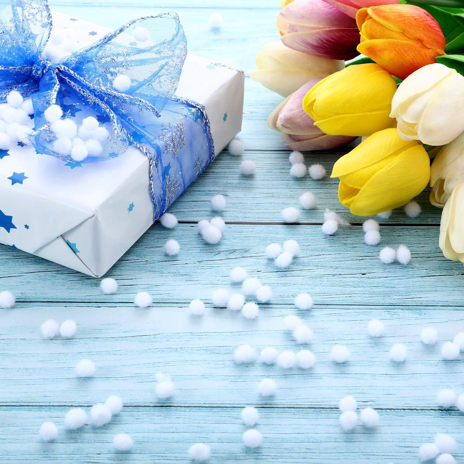 imageShappy 2000 Pieces 6 mm Pom Poms Christmas for Craft Making Christmas Holiday Costume Pom Balls Hobby Supplies and DIY Creative Crafts DecorationsWhite