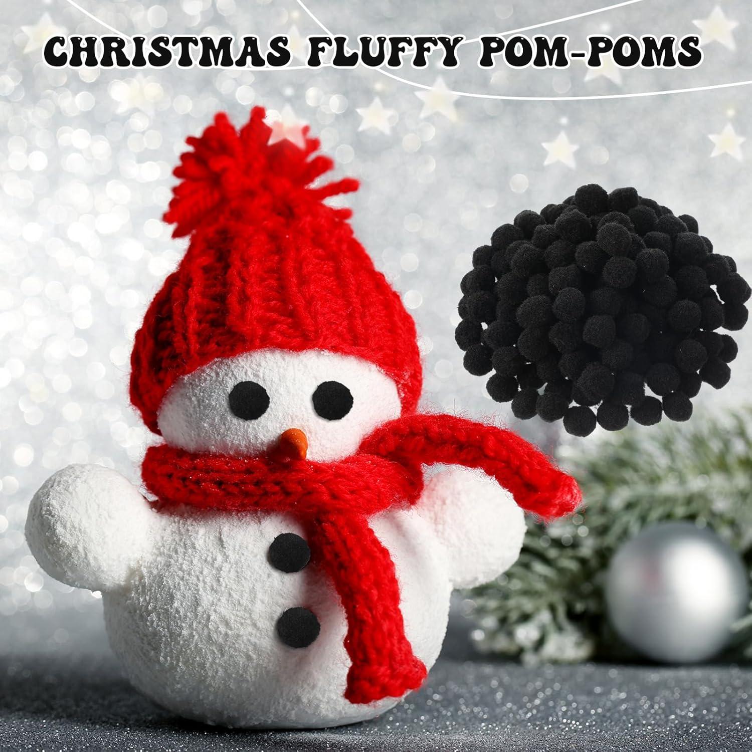 imageShappy 500 Pieces 1 Inch Pom Pom Crafts Balls for DIY Creative Pompoms Decorations Project Hobby Supplies Party DecorationsYellowBlack