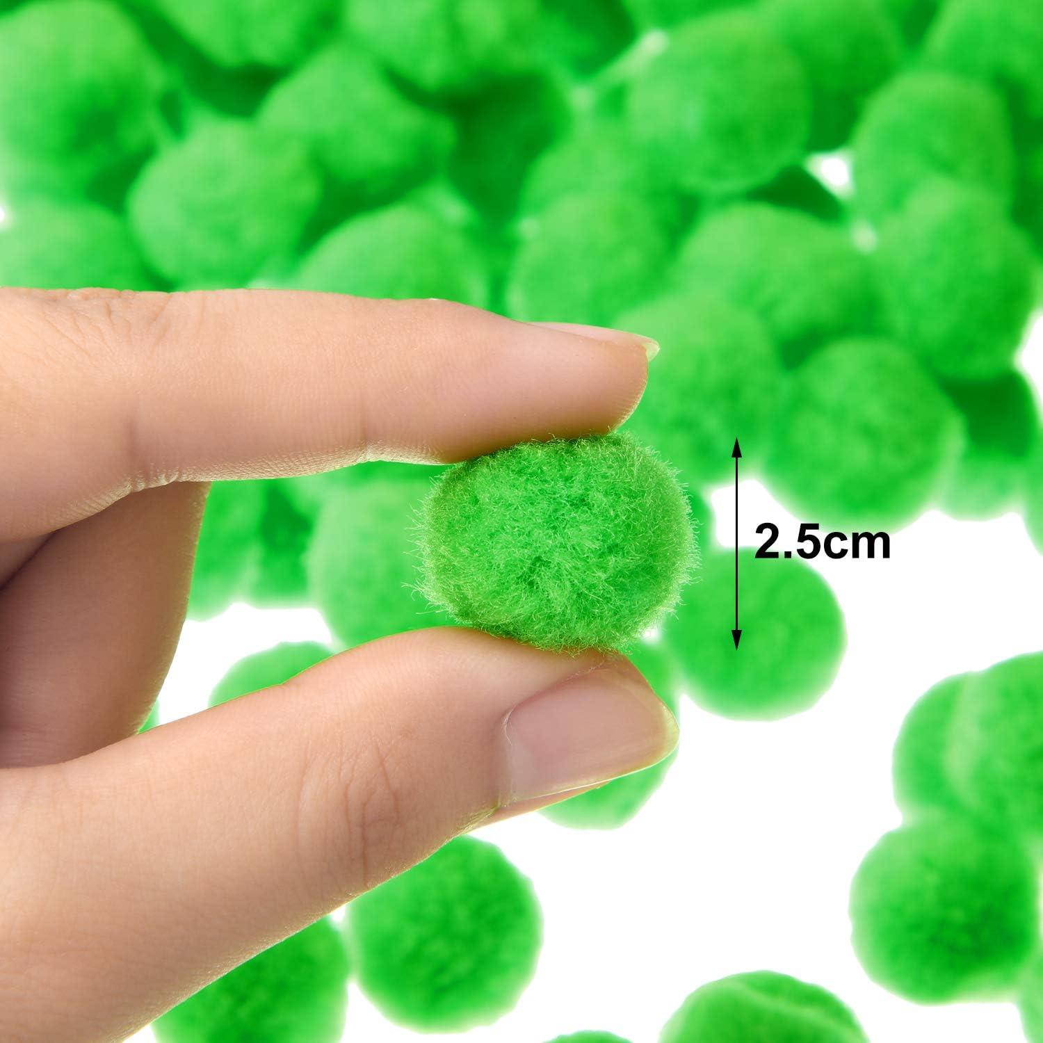 imageShappy 500 Pieces 1 Inch Pom Pom Crafts Balls for DIY Creative Pompoms Decorations Project Hobby Supplies Party DecorationsYellowFruit Green