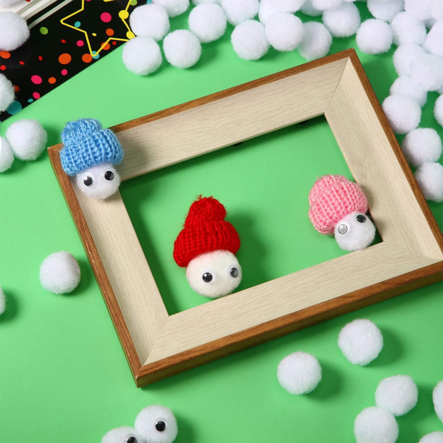 imageShappy 500 Pieces 1 Inch Pom Pom Crafts Balls for DIY Creative Pompoms Decorations Project Hobby Supplies Party DecorationsYellowWhite