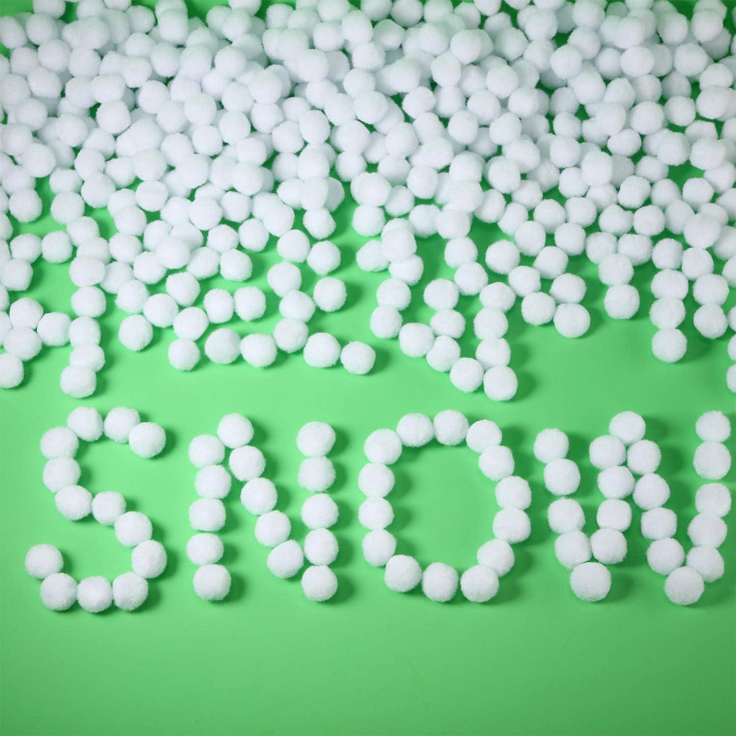 imageShappy 500 Pieces 1 Inch Pom Pom Crafts Balls for DIY Creative Pompoms Decorations Project Hobby Supplies Party DecorationsYellowWhite