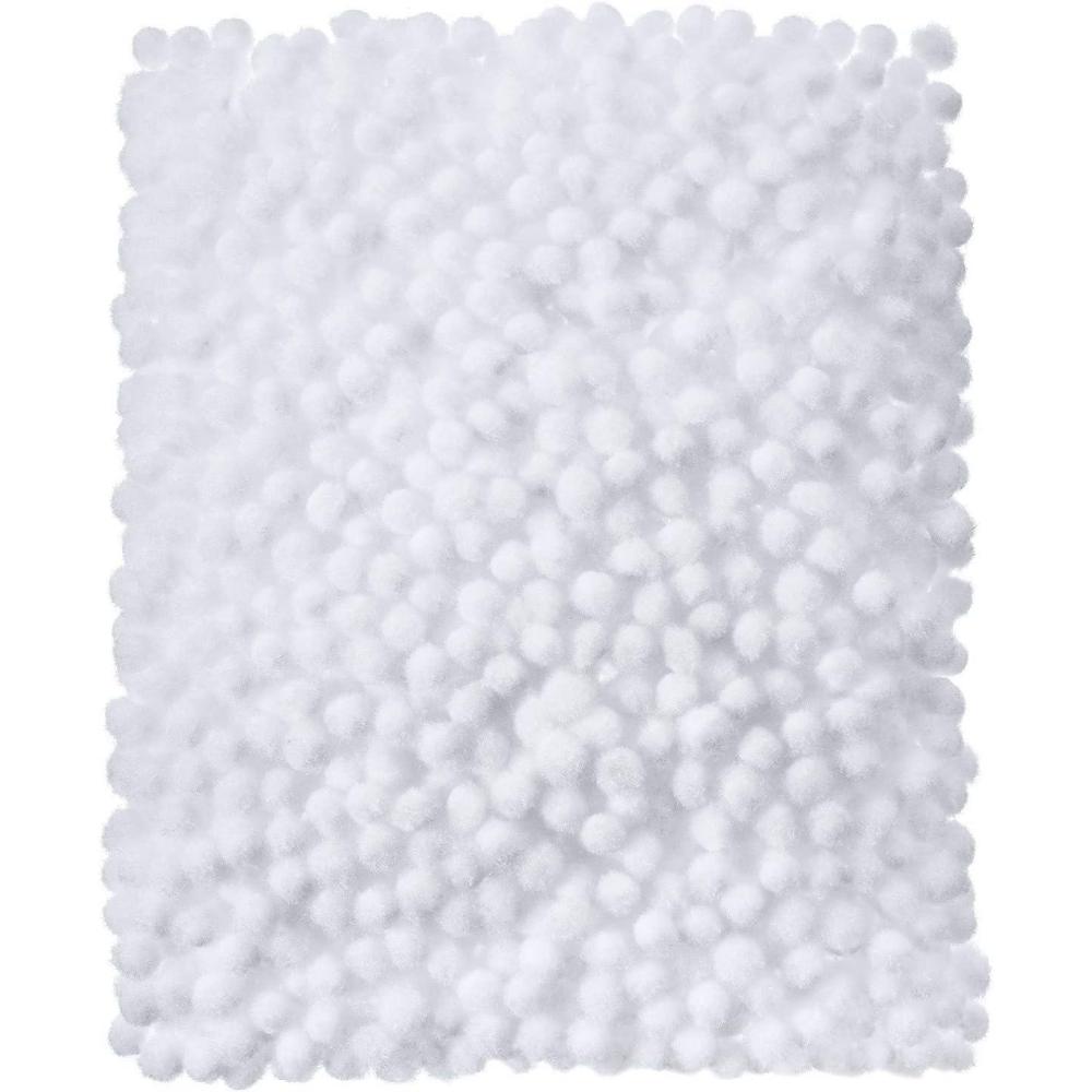imageShappy 2000 Pieces 6 mm Pom Poms Christmas for Craft Making Christmas Holiday Costume Pom Balls Hobby Supplies and DIY Creative Crafts DecorationsWhite