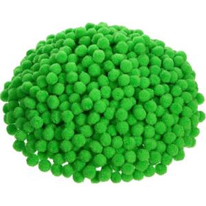 2000 Pieces 0.5 Inch Christmas Pom Poms Crafts Mini Pompoms Balls for Craft DIY and Hobby Supplies (White,Green,Red)(Fruit Green)