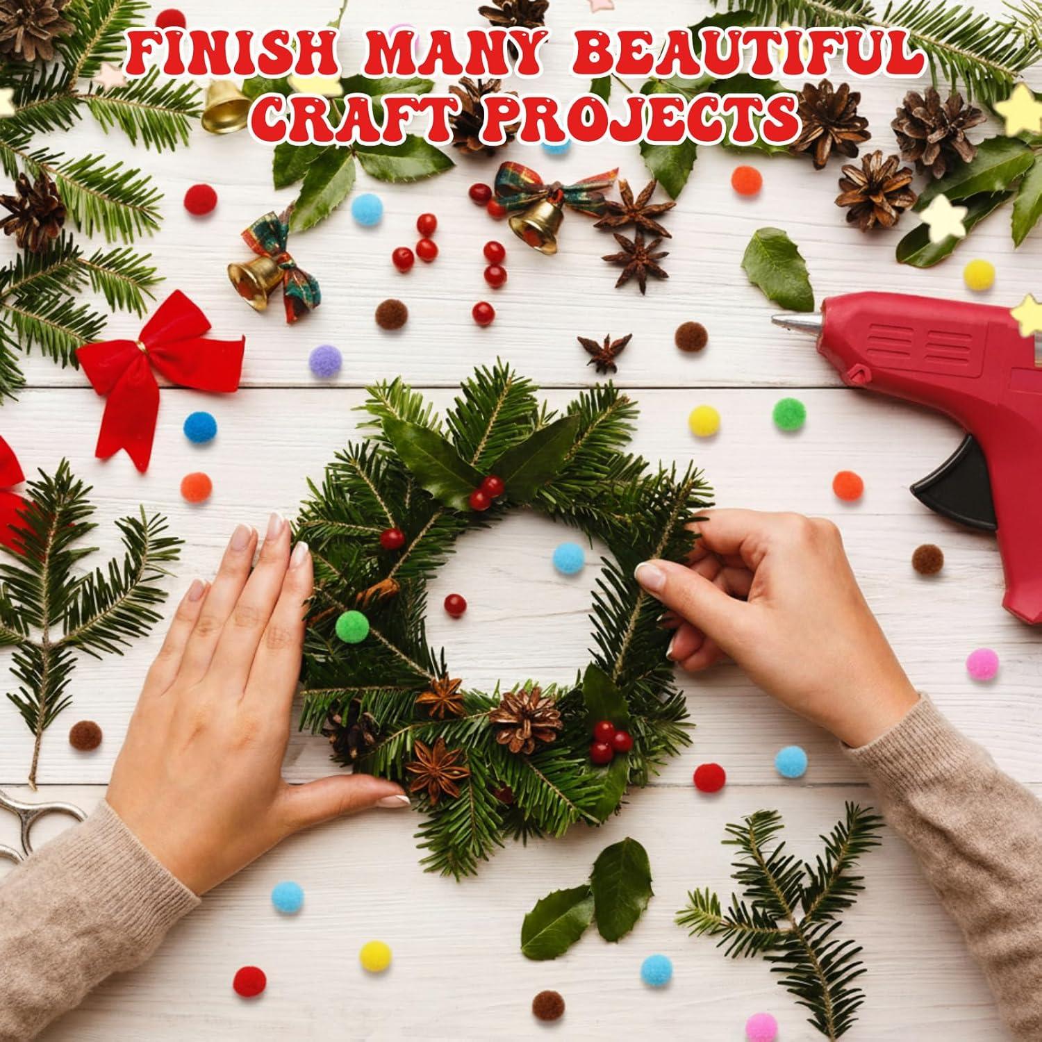 imageShappy 500 Pieces 1 Inch Pom Pom Crafts Balls for DIY Creative Pompoms Decorations Project Hobby Supplies Party DecorationsLight BlueColorful