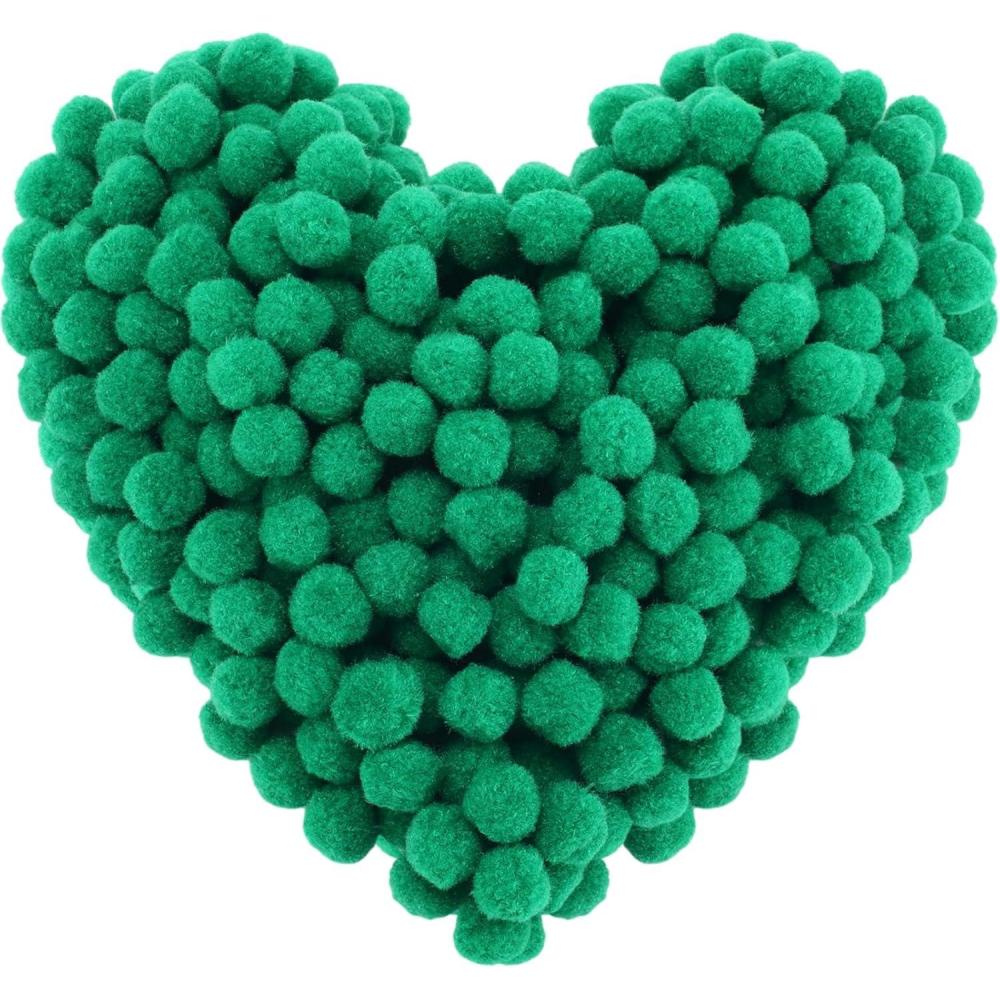 imageShappy 500 Pieces 1 Inch Pom Pom Crafts Balls for DIY Creative Pompoms Decorations Project Hobby Supplies Party DecorationsLight BlueChristmas Green