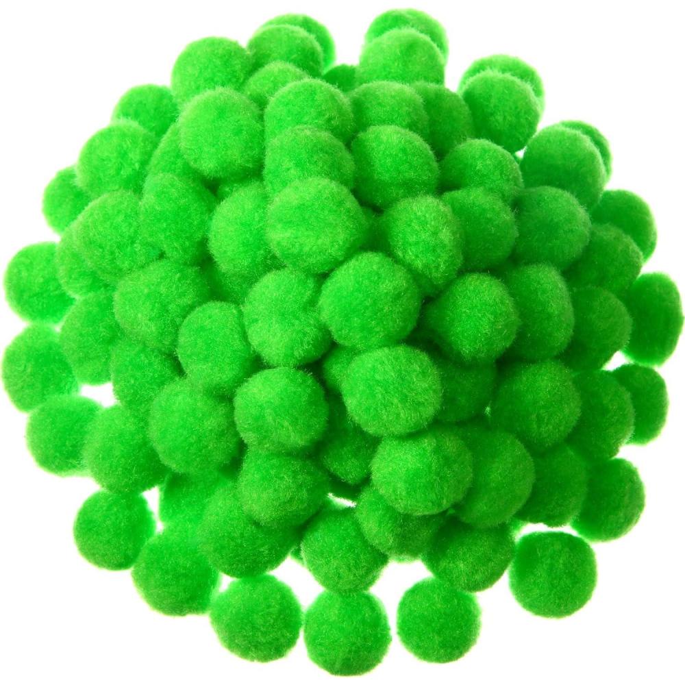 imageShappy 500 Pieces 1 Inch Pom Pom Crafts Balls for DIY Creative Pompoms Decorations Project Hobby Supplies Party DecorationsLight BlueFruit Green