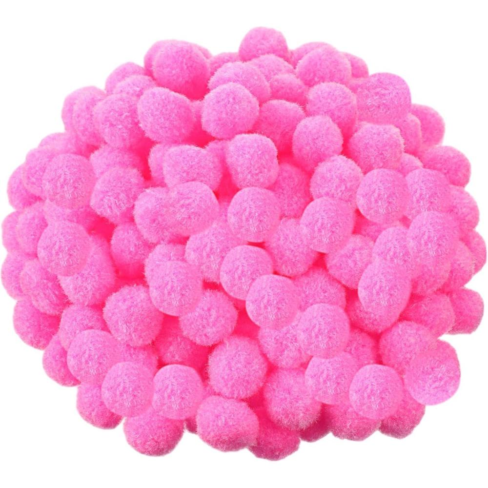 imageShappy 500 Pieces 1 Inch Pom Pom Crafts Balls for DIY Creative Pompoms Decorations Project Hobby Supplies Party DecorationsLight BluePink