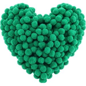 Shappy 500 Pieces 1 Inch Pom Pom Crafts Balls for DIY Creative Pompoms Decorations Project Hobby Supplies Party Decorations(Light Blue)(Christmas Green)