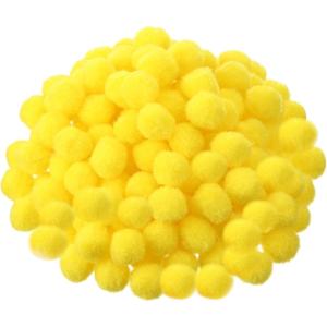 Shappy 500 Pieces 1 Inch Pom Pom Crafts Balls for DIY Creative Pompoms Decorations Project Hobby Supplies Party Decorations(Light Blue)(Yellow)