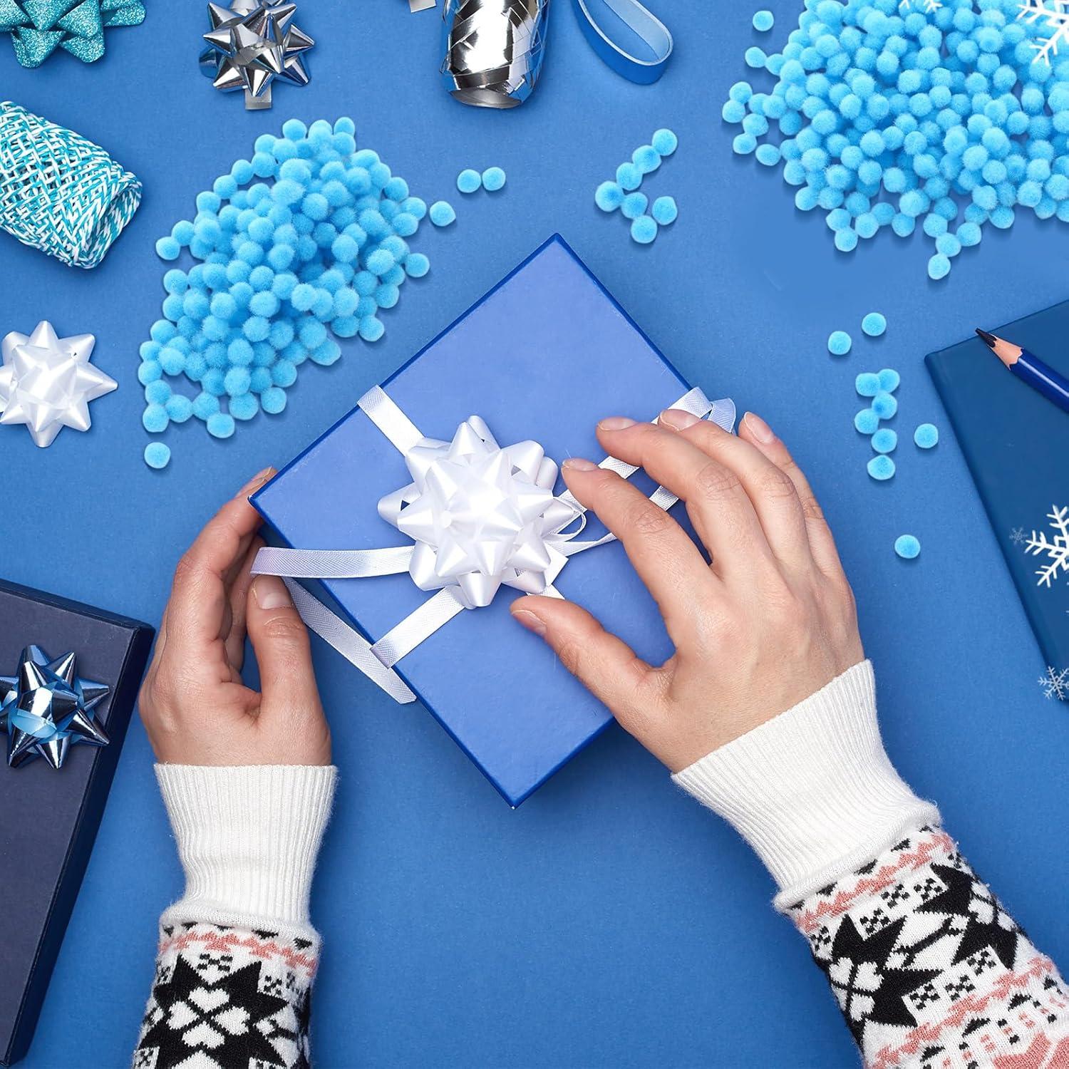 imageShappy 2000 Pieces 6 mm Pom Poms Christmas for Craft Making Christmas Holiday Costume Pom Balls Hobby Supplies and DIY Creative Crafts DecorationsBlue