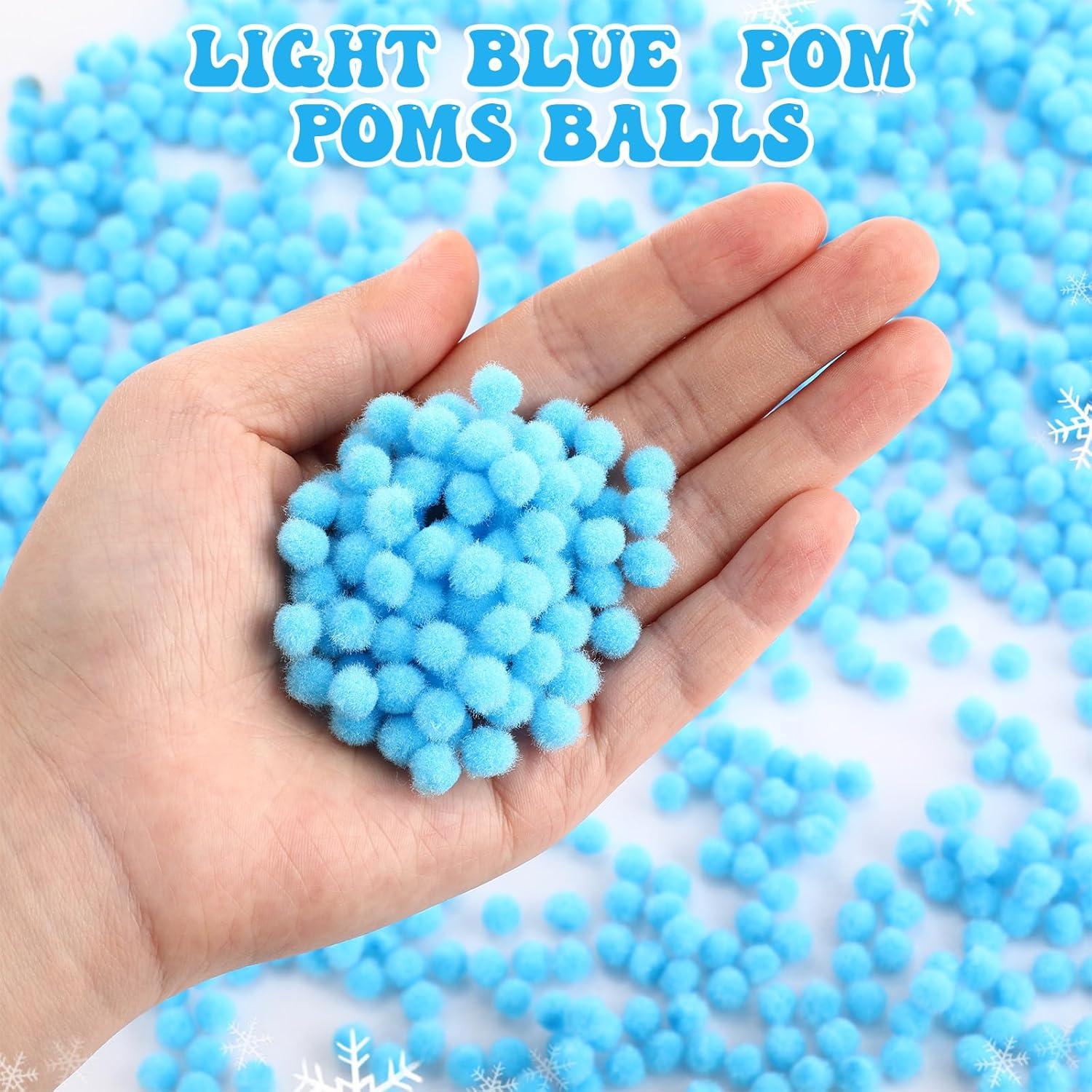 imageShappy 2000 Pieces 6 mm Pom Poms Christmas for Craft Making Christmas Holiday Costume Pom Balls Hobby Supplies and DIY Creative Crafts DecorationsBlue