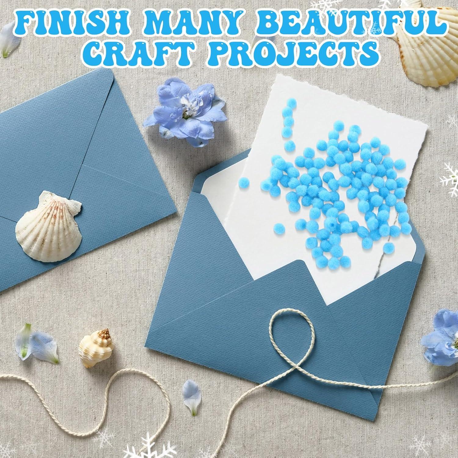 imageShappy 2000 Pieces 6 mm Pom Poms Christmas for Craft Making Christmas Holiday Costume Pom Balls Hobby Supplies and DIY Creative Crafts DecorationsBlue