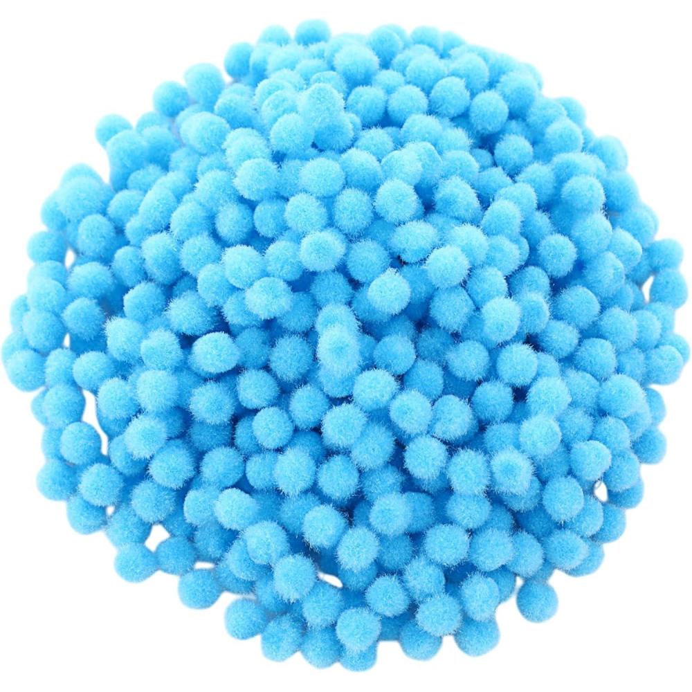 imageShappy 2000 Pieces 6 mm Pom Poms Christmas for Craft Making Christmas Holiday Costume Pom Balls Hobby Supplies and DIY Creative Crafts DecorationsBlue