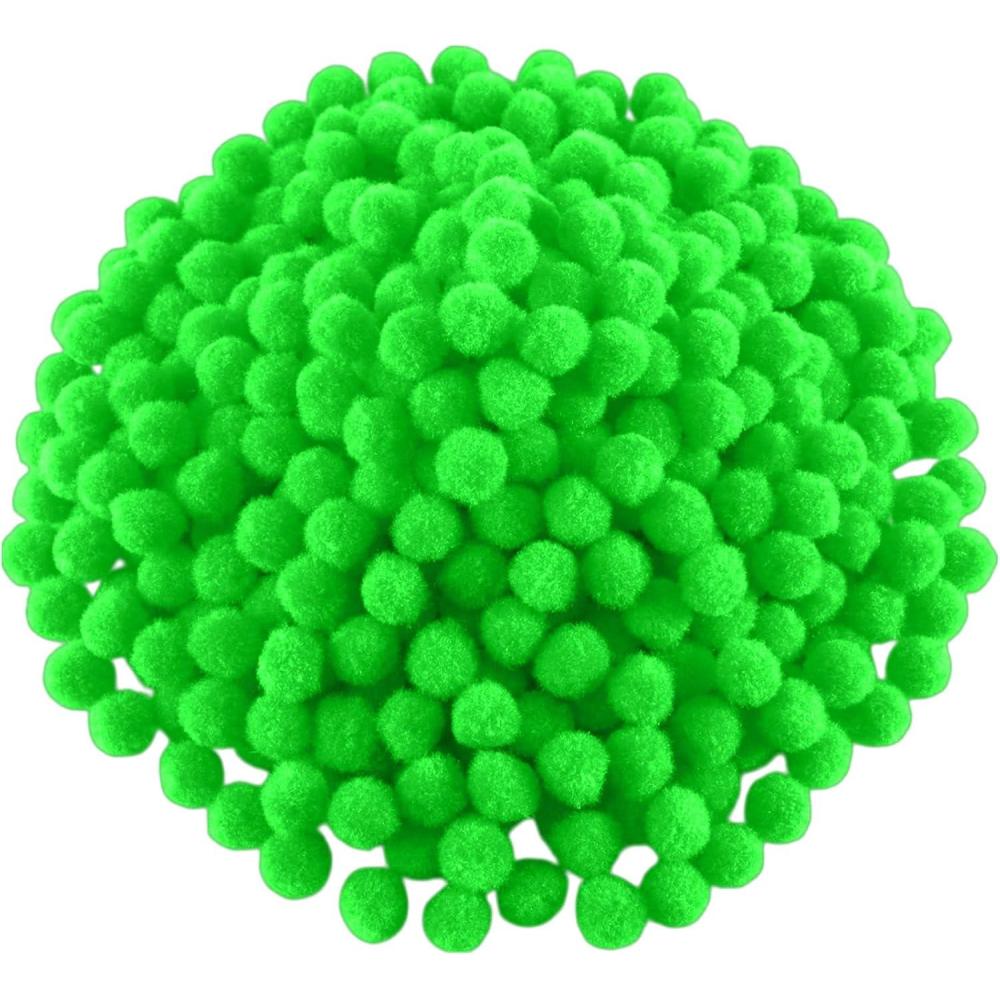 imageShappy 2000 Pieces 6 mm Pom Poms Christmas for Craft Making Christmas Holiday Costume Pom Balls Hobby Supplies and DIY Creative Crafts DecorationsFruit Green