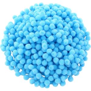 Shappy 2000 Pieces 6 mm Pom Poms Christmas for Craft Making, Christmas Holiday Costume Pom Balls Hobby Supplies and DIY Creative Crafts Decorations(Blue)