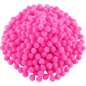 Shappy 2000 Pieces 6 mm Pom Poms Christmas for Craft Making, Christmas Holiday Costume Pom Balls Hobby Supplies and DIY Creative Crafts Decorations(Pink)