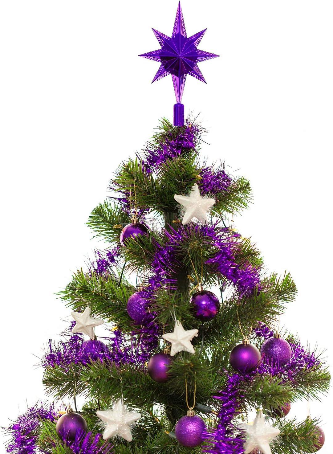 image:imageShappy 90 ft 6 Rolls Wedding Tinsel Garland Decor Glitter Metallic Twist Garland Wedding Summer Luau Birthday Party Indoor Outdoor Hanging Home DecorGreen Gold PurplePurple