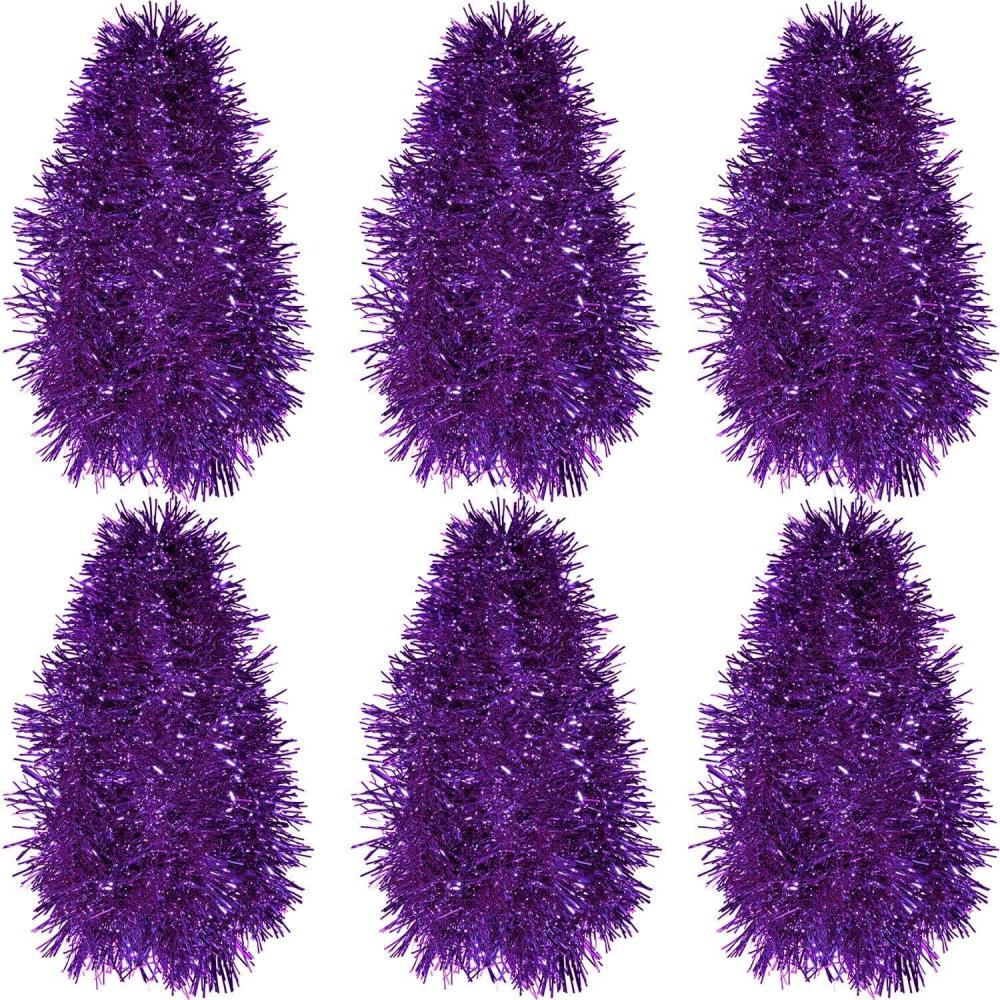 image:imageShappy 90 ft 6 Rolls Wedding Tinsel Garland Decor Glitter Metallic Twist Garland Wedding Summer Luau Birthday Party Indoor Outdoor Hanging Home DecorGreen Gold PurplePurple