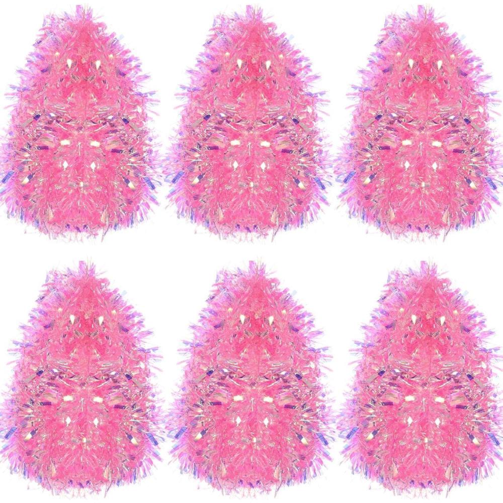 image:imageShappy 90 ft 6 Rolls Wedding Tinsel Garland Decor Glitter Metallic Twist Garland Wedding Summer Luau Birthday Party Indoor Outdoor Hanging Home DecorGreen Gold PurpleLaser Pink