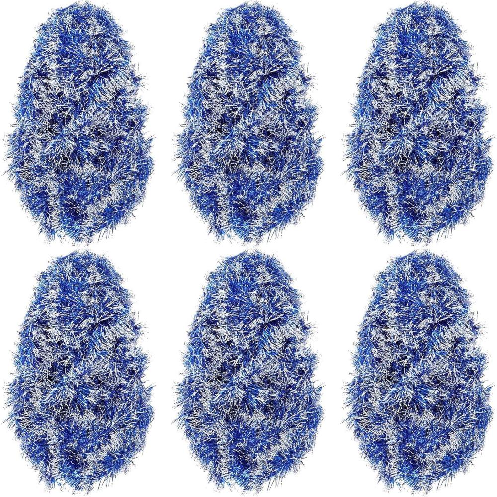 image:imageShappy 90 ft 6 Rolls Wedding Tinsel Garland Decor Glitter Metallic Twist Garland Wedding Summer Luau Birthday Party Indoor Outdoor Hanging Home DecorGreen Gold PurpleBlue Frosted Tip