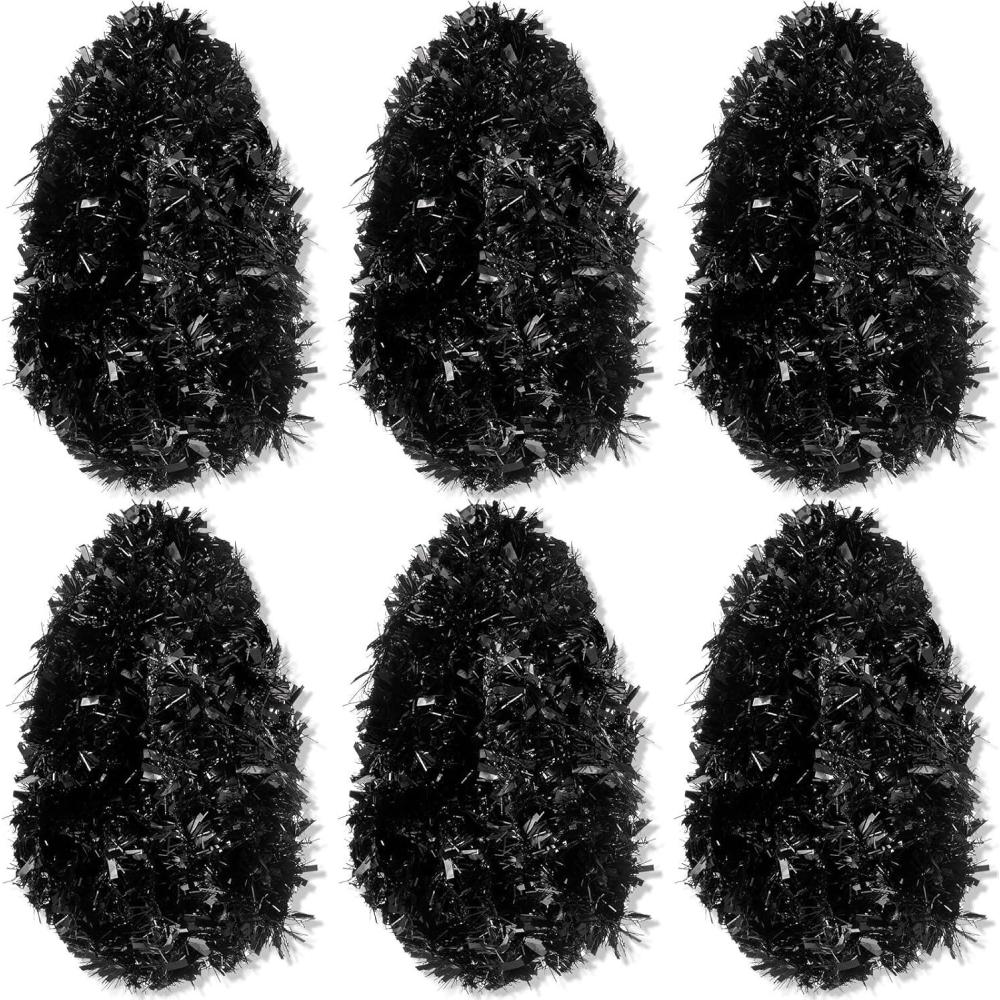 image:imageShappy 90 ft 6 Rolls Wedding Tinsel Garland Decor Glitter Metallic Twist Garland Wedding Summer Luau Birthday Party Indoor Outdoor Hanging Home DecorGreen Gold PurpleBlack
